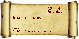 Mattoni Laura névjegykártya